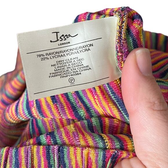 Issa London bright multicolor psychedelic stripes sleeveless dress XS - Picture 5 of 5